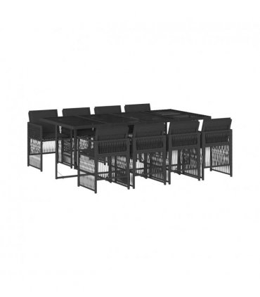 vidaXL Garden Dining Set | Black — V0672218472