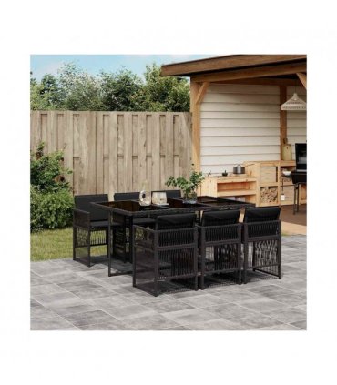 vidaXL Garden Dining Set | Black — V0672218478