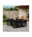 vidaXL Garden Dining Set | Black — V0672218478