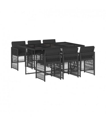 vidaXL Garden Dining Set | Black — V0672218478