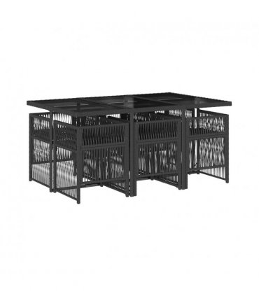 vidaXL Garden Dining Set | Black — V0672218478