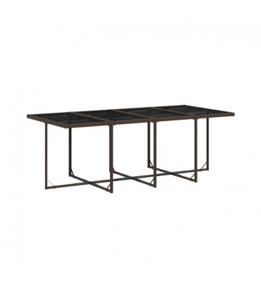 vidaXL Garden Dining Set | Brown, Cream White, Black — Colour: brown and cream