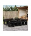 vidaXL Garden Dining Set | Black — V0672218596