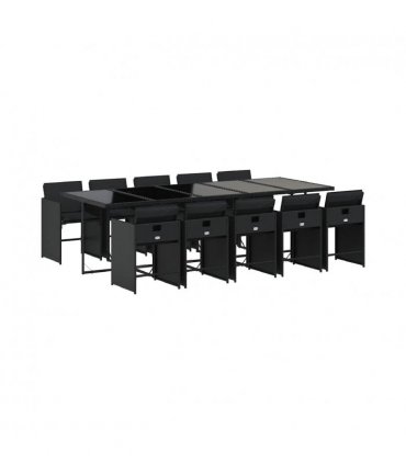 vidaXL Garden Dining Set | Black — V0672218596
