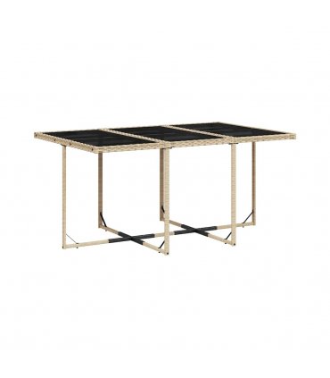 vidaXL Garden Dining Set | Beige, Cream white, Black — Colour: beige and cream
