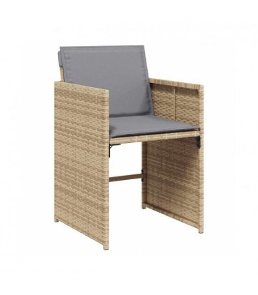 vidaXL Garden Dining Set | Mix beige, Light Grey, Black