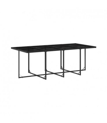 vidaXL Garden Dining Set | Black | PE Rattan | 8-seater | Foldable — Colour: black and cream