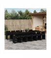 vidaXL Garden Dining Set | Black — V0672218614