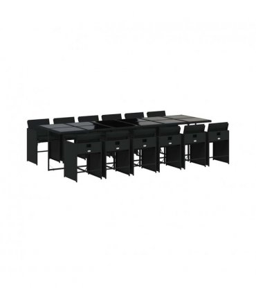 vidaXL Garden Dining Set | Black — V0672218614