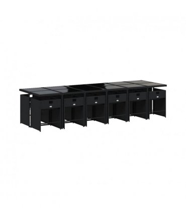 vidaXL Garden Dining Set | Black — V0672218614