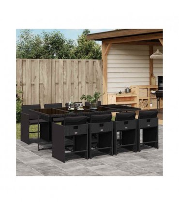 vidaXL Garden Dining Set | Black — V0672218617