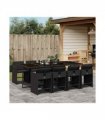 vidaXL Garden Dining Set | Black — V0672218617