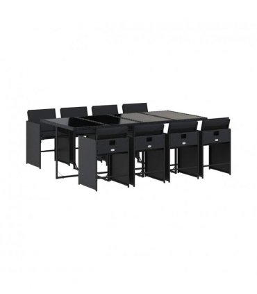 vidaXL Garden Dining Set | Black — V0672218617