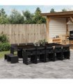 vidaXL Garden Dining Set | Black — V0672218630