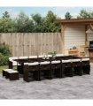 vidaXL Garden Dining Set | Brown