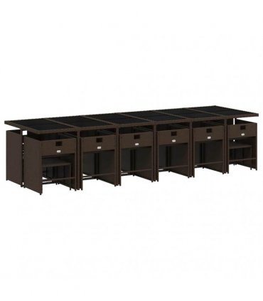 vidaXL Garden Dining Set | Brown