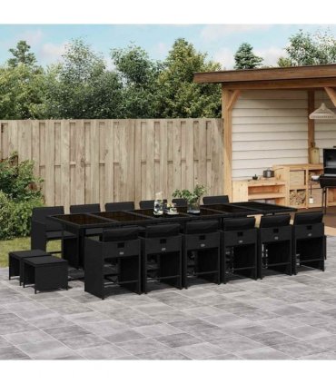 vidaXL Garden Dining Set | Black — V0672218659
