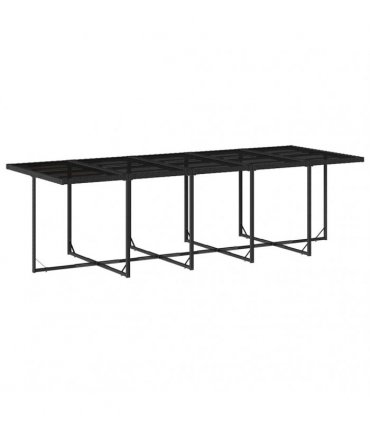 vidaXL Garden Dining Set | Black | PE rattan | Large | Foldable — V0672218678