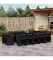 vidaXL Garden Dining Set | Black — V0672218681