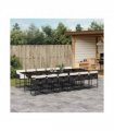 vidaXL Garden Dining Set | Black — Colour: black and cream — V0672218718