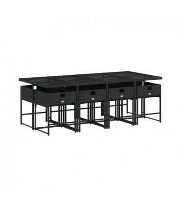 vidaXL Garden Dining Set | Black — V0672218723