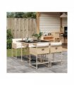 vidaXL Garden Dining Set | Beige, Black, Cream White — V0672218728