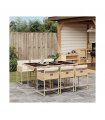 vidaXL Garden Dining Set | Beige, Cream white, Black — V0672218739