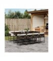 vidaXL Garden Dining Set | Brown, Cream White — V0672218744