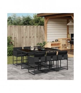 vidaXL Garden Dining Set | Black — V0672218755