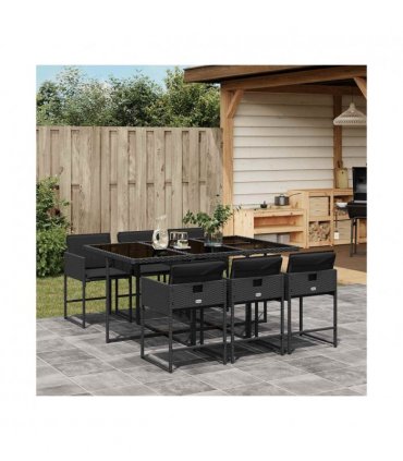 vidaXL Garden Dining Set | Black — V0672218755