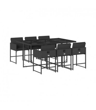 vidaXL Garden Dining Set | Black — V0672218755