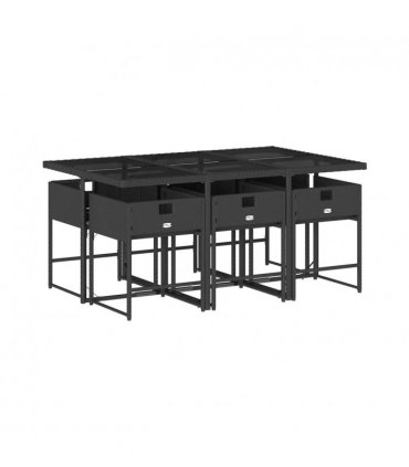 vidaXL Garden Dining Set | Black — V0672218755