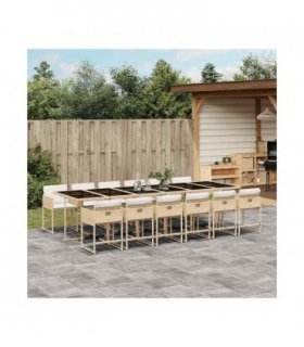 vidaXL Garden Dining Set | Beige, Cream white, Black — V0672218757