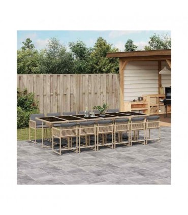 vidaXL Garden Dining Set | Mix Beige