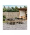 vidaXL Garden Dining Set | Mix Beige