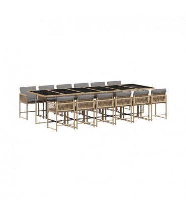 vidaXL Garden Dining Set | Mix Beige