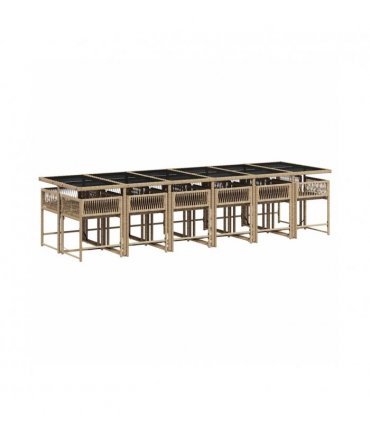 vidaXL Garden Dining Set | Mix Beige