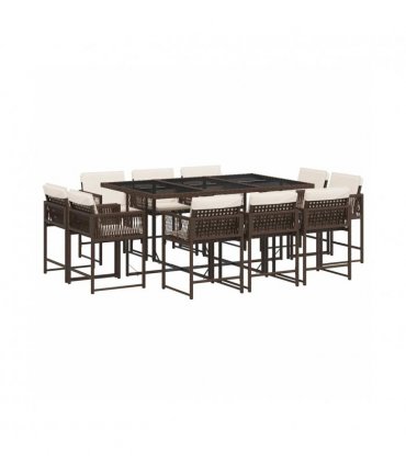 vidaXL Garden Dining Set | Brown, Cream White — V0672218882
