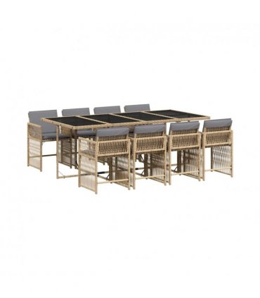 vidaXL Garden Dining Set | Mix Beige — V0672218921
