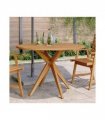 vidaXL Garden Table Round Ø110x75 cm Solid Wood Acacia — Size: Ø 110 x 75 cm