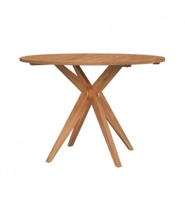 vidaXL Garden Table Round Ø110x75 cm Solid Wood Acacia — Size: Ø 110 x 75 cm