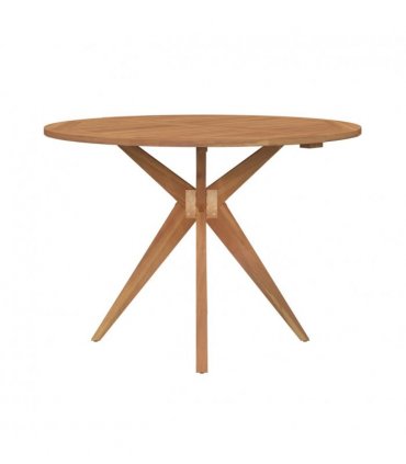 vidaXL Garden Table Round Ø110x75 cm Solid Wood Acacia — Size: Ø 110 x 75 cm