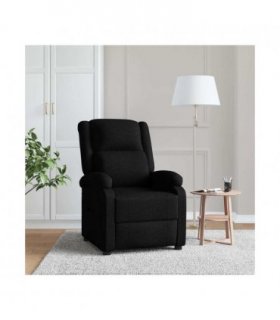 vidaXL Recliner Chair Black Fabric — V0672219196