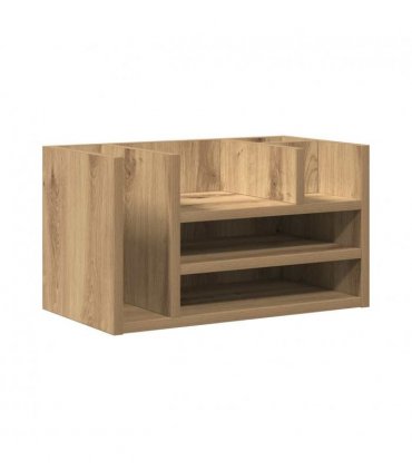 vidaXL Desk Organiser Black oak 44.5 x 24 x 25 cm Engineered Wood