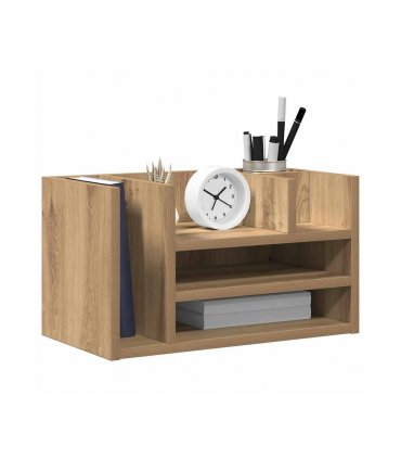 vidaXL Desk Organiser Black oak 44.5 x 24 x 25 cm Engineered Wood