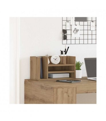vidaXL Desk Organiser Black oak 44.5 x 24 x 25 cm Engineered Wood