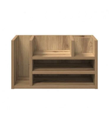 vidaXL Desk Organiser Black oak 44.5 x 24 x 25 cm Engineered Wood