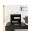 vidaXL Desk Organiser Black Oak 36 x 26 x 29.5 cm Engineered Wood