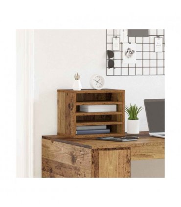 vidaXL Desk Organiser Old Wood 36 x 26 x 29.5 cm Engineered Wood
