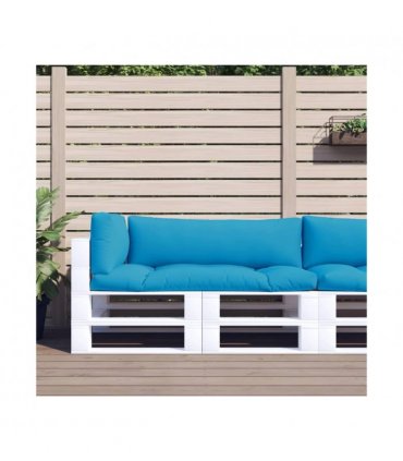 vidaXL Pallet Cushions 3 pcs Light Blue Fabric